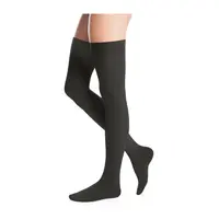 Kompresné stehenné pančuchy MICRO s lemom so špičkou II. KT čierne veľkosť 3N
