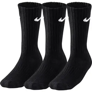 Nike 3PPK VALUE COTTON CREW Sportovní ponožky, černá, velikost