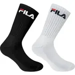 Fila NORMAL PLAIN HALF TERRY 2 PCS Sportovní ponožky, černá, velikost 39-42