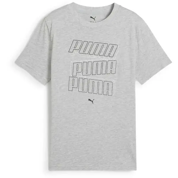 Puma ESSENTIALS LOGO LAB HOG TEE B Chlapecké triko, šedá, velikost