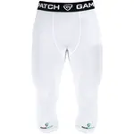 GAMEPATCH COMPRESSION TIGHTS 3/4 Kompresní unisex legíny, bílá, velikost