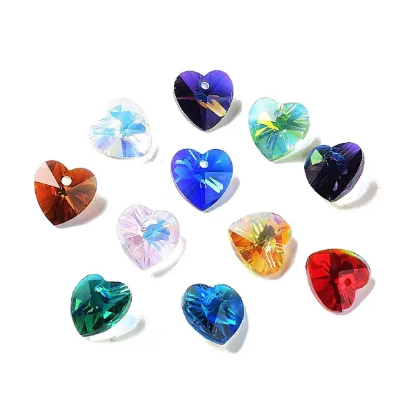 Electroplate Glass Charms