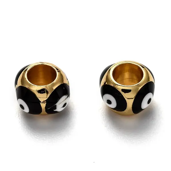Brass European Enamel Beads