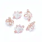 Brass Micro Pave Cubic Zirconia Links