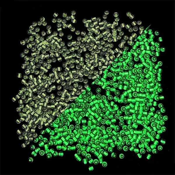 Glow in the Dark Luminous Transparent Glass Round Seed Beads