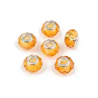 Baking Paint Transparent Glass European Beads