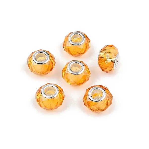 Baking Paint Transparent Glass European Beads