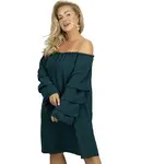 Pri Spanish midi dress with buffet ruffles on sleeves BELLA