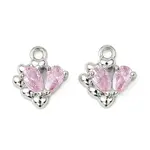 Brass Micro Pave Cubic Zirconia Pendants