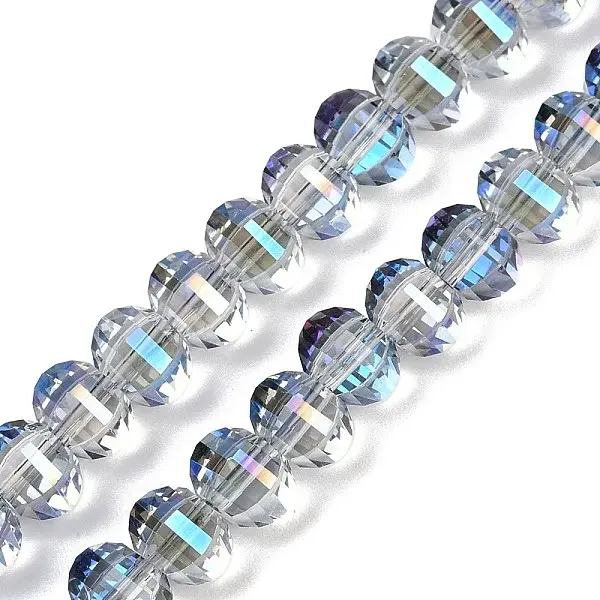 Electroplate Transparent Glass Beads Strands