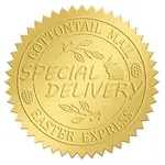 Plastic Self Adhesive Gold Foil Embossed Stickers