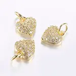 Long-Lasting Plated Brass Micro Pave Cubic Zirconia Charms