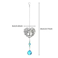 Alloy Heart with Tree of Life Hanging Ornaments