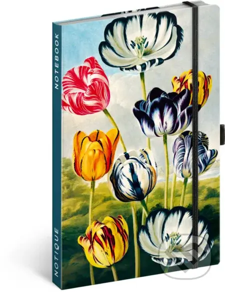 NOTIQUE Notes Kateřiny Winterové - Tulipány (linkovaný s gumičkou na uzavření)