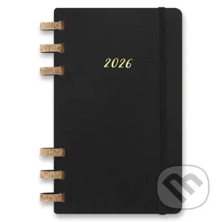 Moleskine – 12-mesačný mesačný/týždenný špirálový plánovací zápisník (diár) Spiral 2026 - čierny