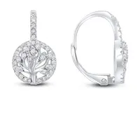 Brilio Silver Štýlové strieborné náušnice strom života EA47