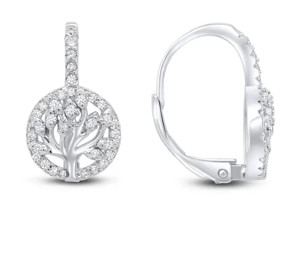 Brilio Silver Štýlové strieborné náušnice strom života EA47