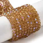 Electroplate Transparent Glass Beads Strands