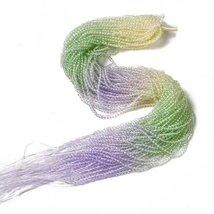 Transparent Gradient Color Glass Beads Strands