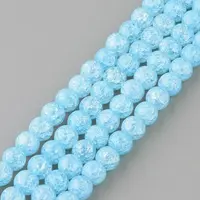 Synthetic Crackle Quartz Beads Strands
