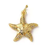 Brass Micro Pave Cubic Zirconia Pendants