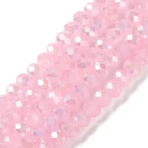Baking Electroplate Glass Beads Strands