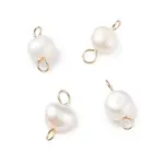 Natural Cultured Freshwater Pearl Connector Charms