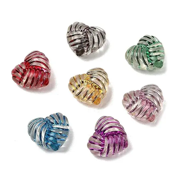 Spray Painted Transparent Acrylic Beads