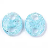 Transparent Crackle Acrylic Links Connectors