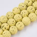 Spray Painted Natural Lava Rock Beads Strands