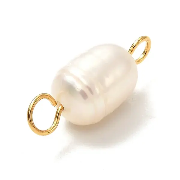 Natural Cultured Freshwater Pearl Beads Links Connectors