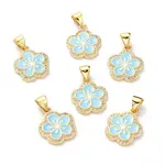 Brass Micro Pave Cubic Zirconia Pendants