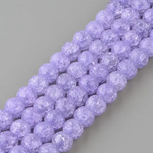 Synthetic Crackle Quartz Beads Strands