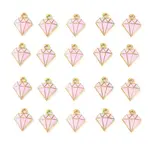20Pcs Light Gold Alloy Enamel Charms