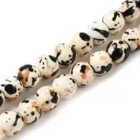 Synthetic Turquoise Dyed Camouflage Beads Strands