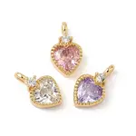 Brass Micro Pave Cubic Zirconia Charms