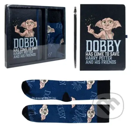 Darčekový set Harry Potter: Dobby (A5 blok - pero - ponožky - veľkosť ponožiek EU 38-45)