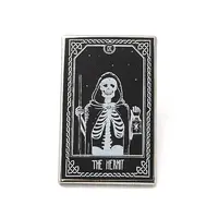 The Hermit IX Tarot Card Alloy Brooch