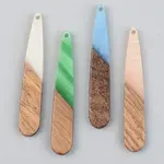 Opaque Resin & Walnut Wood Pendants
