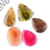 Natural Crackle Agate Pendants