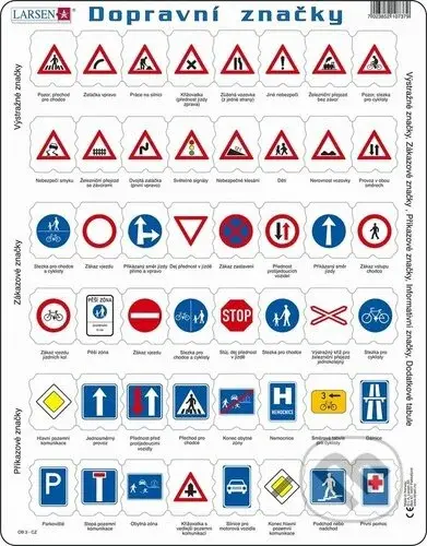 Puzzle Dopravní značky (deskové) - puzzle z kategorie Naučné puzzle