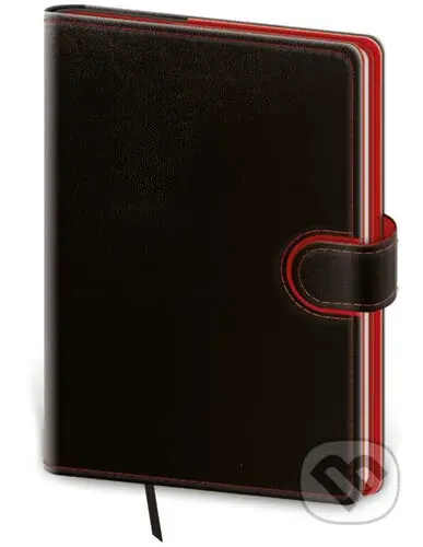 Denní diář 2026 B6 Flip černo/červený