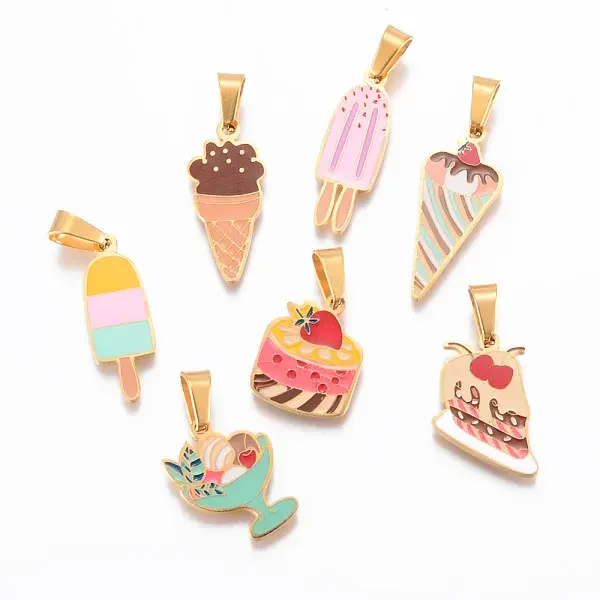 304 Stainless Steel Enamel Pendants