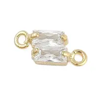 Rack Plating Brass with Cubic Zirconia Pendants