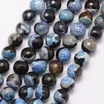 Natural Fire Crackle Agate Bead Strands