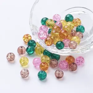 Baking Painted Crackle Glass Beads