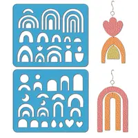 2Pcs 2 Style Acrylic Earring Handwork Template
