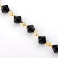 Handmade Bicone Glass Beads Chains for Necklaces Bracelets Making