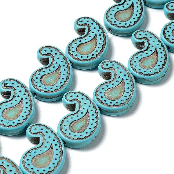 Synthetic Turquoise Dyed Beads Strands