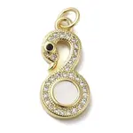 Brass Micro Pave Cubic Zirconia Pendants